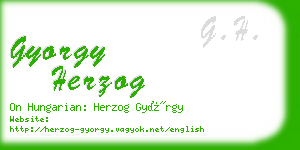 gyorgy herzog business card